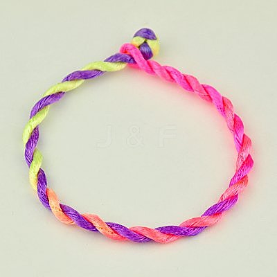 Nylon Rattail Satin Cord Bracelet Making AJEW-JB00019-07-1