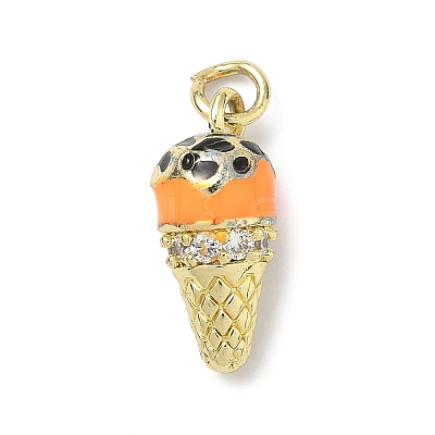 Brass Micro Pave Cubic Zirconia Pendants KK-H255-03G-02-1