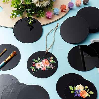 Acrylic Big Pendants MACR-WH0007-89B-1
