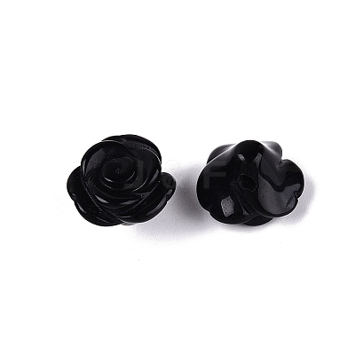 Natural Obsidian Carved Beads G-Q601-40A-1
