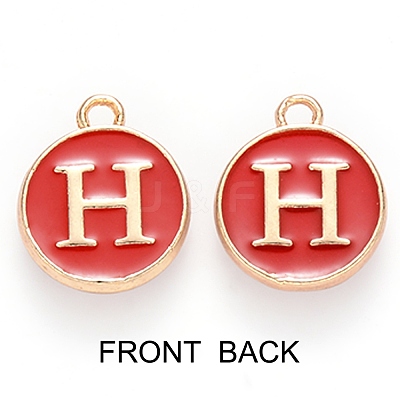 Golden Plated Enamel Alloy Charms ENAM-SZ0001-26C-H-1