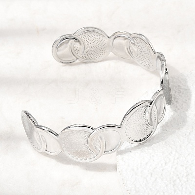 304 Stainless Steel Cuff Bangles for Women BJEW-T030-01P-1