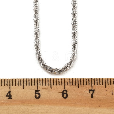 Brass Sterling Silver Chains Necklaces for Women NJEW-D302-25P-1