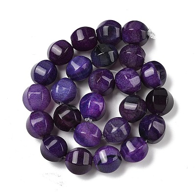 Dyed Natural Agate Beads Strands G-H087-E01-01D-1