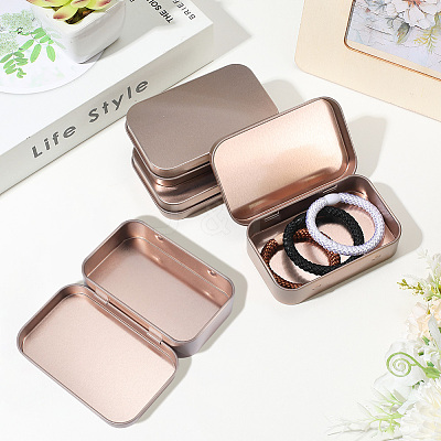 4Pcs Iron Jewelry Storage Boxes with Hinged Lid CON-SP0001-20C-1