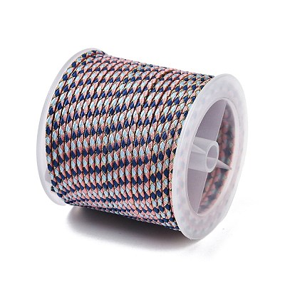 11M Polyester Braided Cord with Cotton Core & Metallic Thread OCOR-Z006-01-04-1