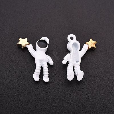 Baking Paint Alloy Pendants PALLOY-R136-05-1