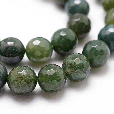 Natural Moss Agate Beads Strands G-D840-25-8mm-1