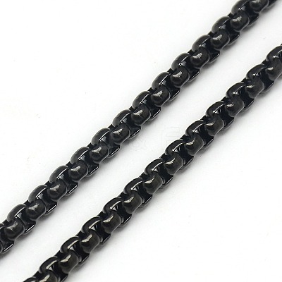 Trendy Men's 201 Stainless Steel Box Chain Necklaces NJEW-L043B-46B-1