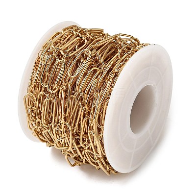 304 Stainless Steel Oval Link Chains CHS-K018-33G-1