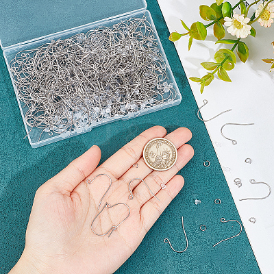 300Pcs 304 Stainless Steel Earring Hooks DIY-SP0001-05-1