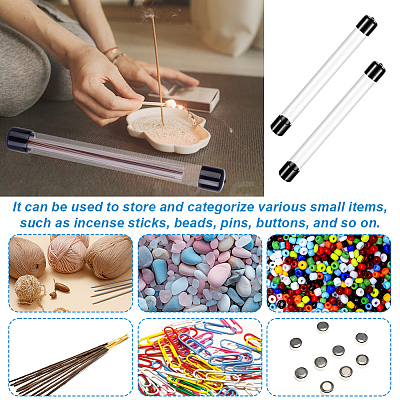 5Pcs PVC Plastic Transparent Storage Tube FIND-GA0008-68A-1