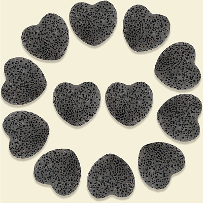 24Pcs Unwaxed Natural Lava Rock Beads G-LT0001-03B-1