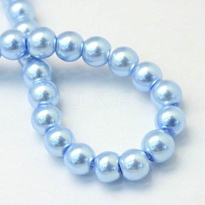 Baking Paint Glass Pearl Bead Strands HY-Q003-3mm-24-1