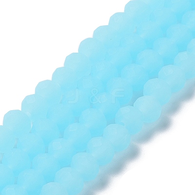 Imitation Jade Solid Color Glass Beads Strands EGLA-A034-J3mm-MD04-1