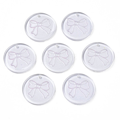 Transparent Resin Pendants RESI-N030-006C-1