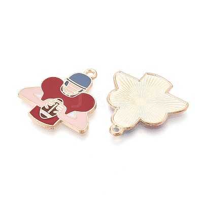 Alloy Enamel Pendants ENAM-T025-02G-10-1