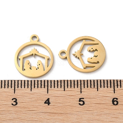 Ion Plating(IP) 304 Stainless Steel Charms X-STAS-Q303-08G-1