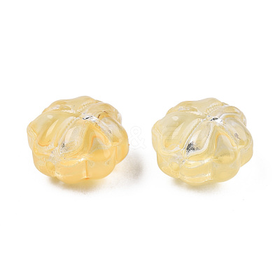 Transparent Spray Painted Glass Beads GLAA-N035-028-C04-1