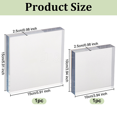 2Pcs 2 Styles Acrylic Display Pedestals AJEW-OC0005-31-1