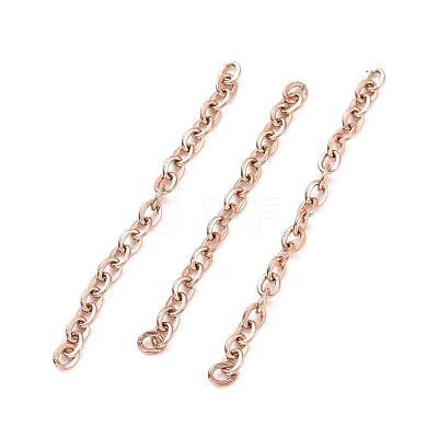Ion Plating(IP) 304 Stainless Steel Cable Chains CHS-WH0007-01A-RG-1