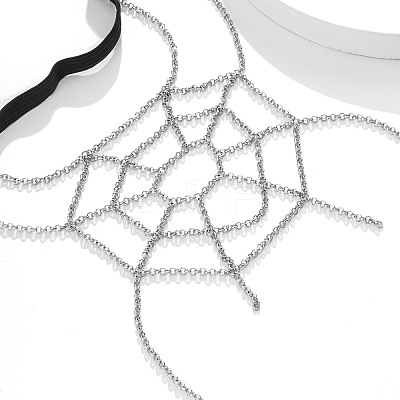 Halloween Iron Elastic Spider Web Leg Chains WGFAAE0-01-1