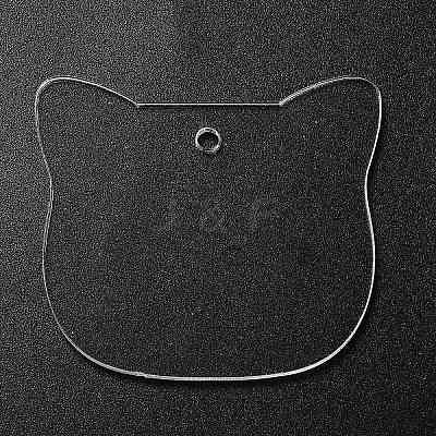 Transparent Acrylic Blank Pendants TACR-Z003-01A-1