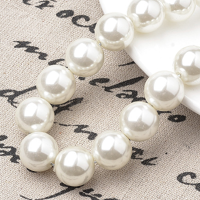 Eco-Friendly Plastic Imitation Pearl Beads Strands MACR-S285-8mm-05-1
