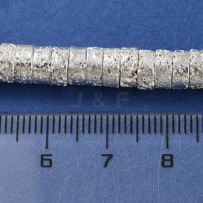 Electroplated Natural Lava Rock Beads Strands G-I360-A01-04-1
