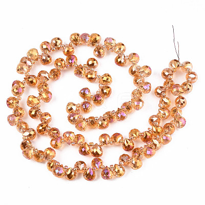 Transparent Glass Beads Strands GLAA-T006-14C-1