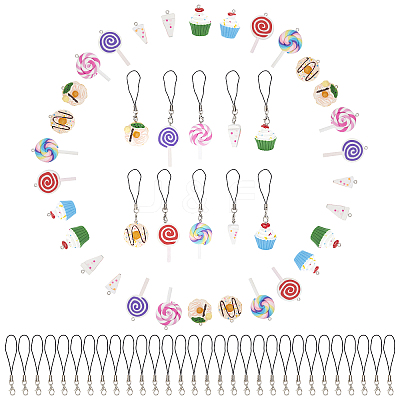 Handmade Polymer Clay Pendants CLAY-SC0001-05-1
