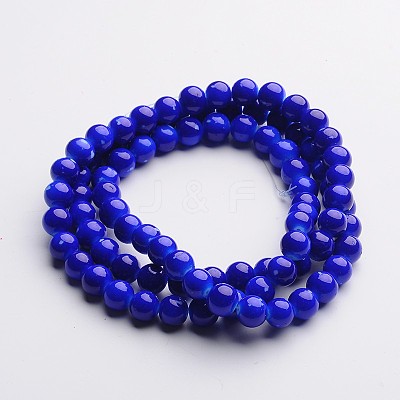 Painted Glass Bead Strands DGLA-S071-8mm-M-1