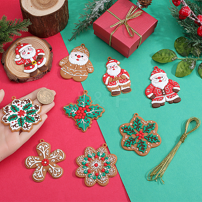 1Set Christmas Plastic Pendants DIY-SC0026-46A-1