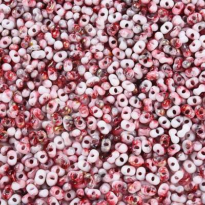 Two Tone Baking Paint Glass Seed Beads SEED-C003-01M-1