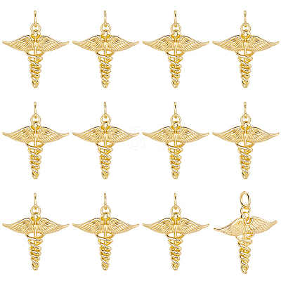 12Pcs Brass Pendants KK-BBC0019-76-1