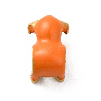Ion Plating(IP) 304 Stainless Steel Enamel European Beads STAS-G308-41G-1