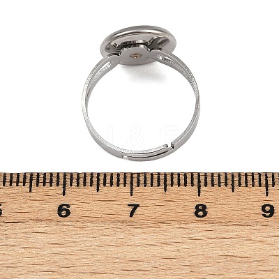 304 Stainless Steel Cuff Ring Components STAS-D372-06P-03-1