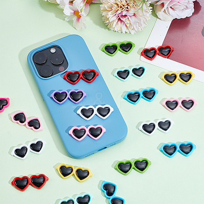 90Pcs 9 Colors Opaque Resin Cabochons RESI-WR0001-20-1