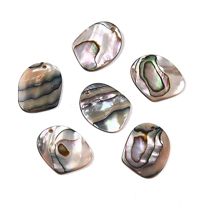 Natural Paua Shell Pendants SHEL-T020-11A-1