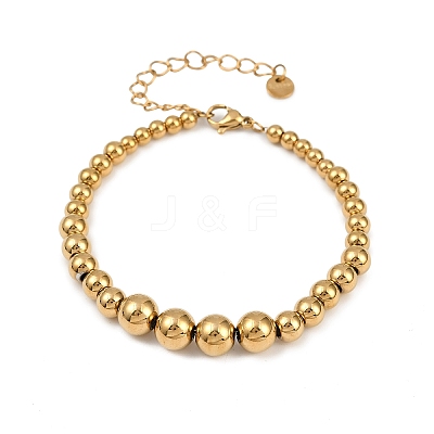 304 Stainless Steel Beaded Bracelets for Women LS-BJEW-Z136-02G-1