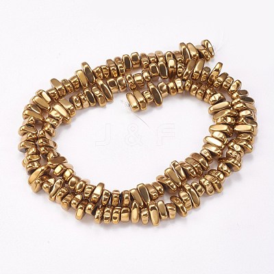 Electroplated Non-magnetic Synthetic Hematite Beads Strands G-P367-G06-1