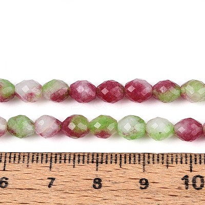 Natural Dyed White Jade Beads Strands G-T142-89E-1