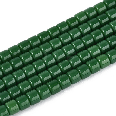 Opaque Solid Color Glass Beads Strands GLAA-N065-4x4mm-C09-1