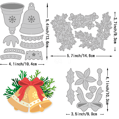Christmas Carbon Steel Cutting Dies Stencils DIY-WH0309-1256-1