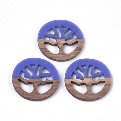 Resin & Wood Pendants X-RESI-S358-37C-1