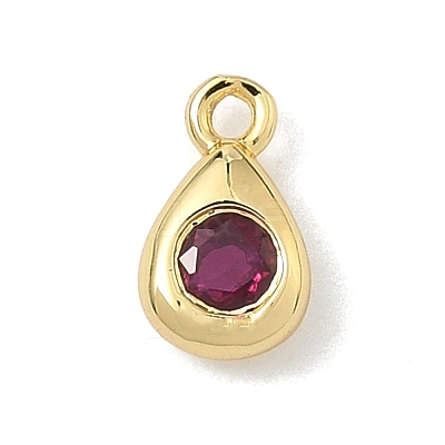 Brass Micro Pave Cubic Zirconia Charms KK-G548-20G-01-1
