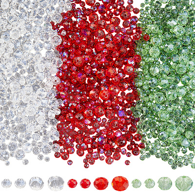 15Strands 12 Styles Electroplate Glass Beads Strands EGLA-PA0001-11-1