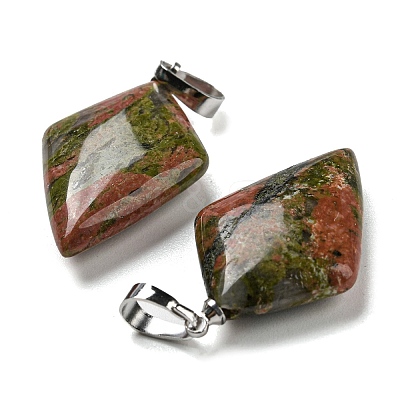 Natural Gemstone Pendants G-C066-03-1