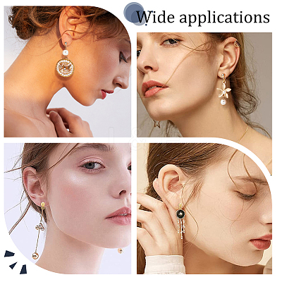60Pcs 6 Styles 304 Stainless Steel Stud Earring Findings STAS-BBC0008-94-1