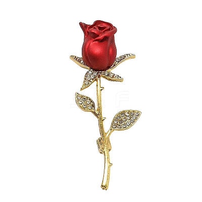 Rose Alloy Enamel Brooches PW-WG7E3FB-01-1